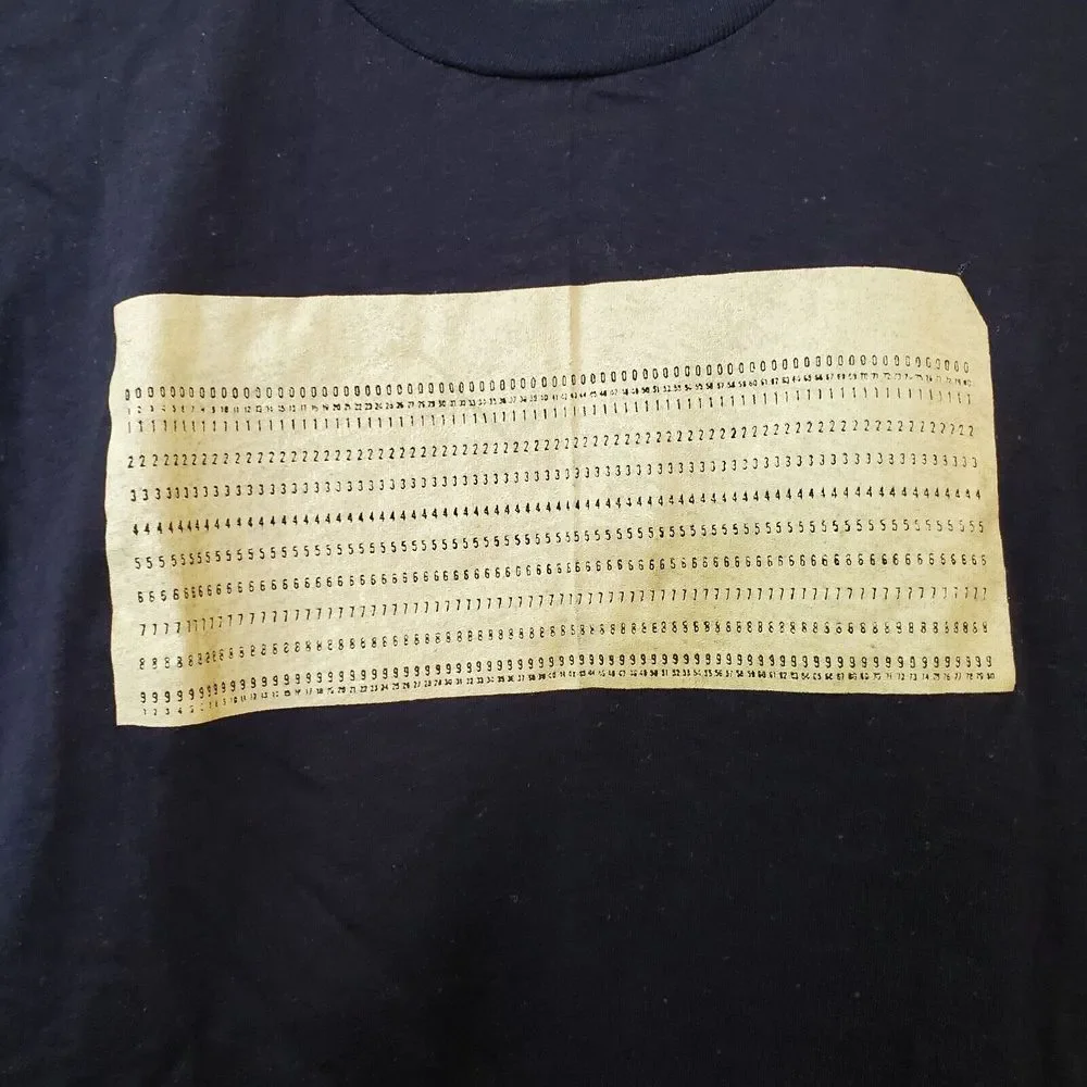 IBM‎ Punch Card T-Shirt 100% Cotton Made In The USA Single Stitch Size 46-48